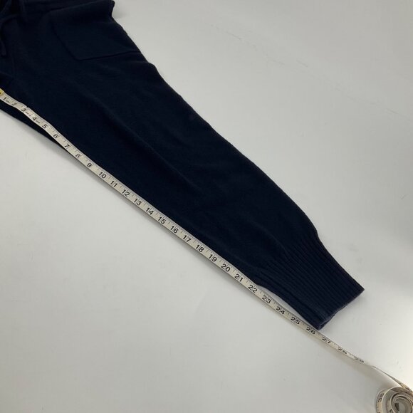 Naadam Blue Jogger Pants XL Cotton/Wool Blend Ribbed Cuffs Drawstring Waist comf - Picture 8 of 8